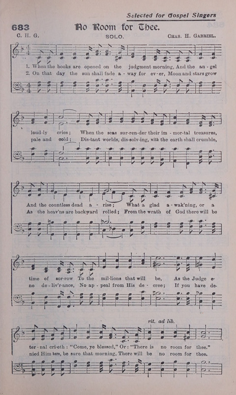 Celestial Songs: a collection of 900 choice hymns and choruses, selected for all kinds of Christian Getherings, Evangelistic Word, Solo Singers, Choirs, and the Home Circle page 607