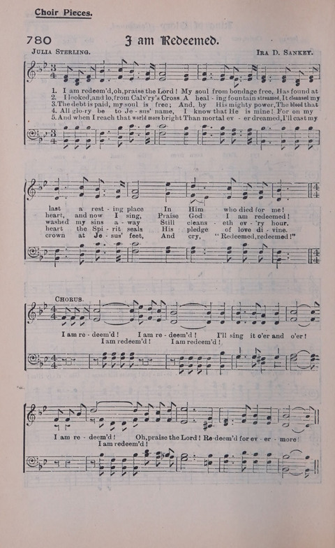 Celestial Songs: a collection of 900 choice hymns and choruses, selected for all kinds of Christian Getherings, Evangelistic Word, Solo Singers, Choirs, and the Home Circle page 688