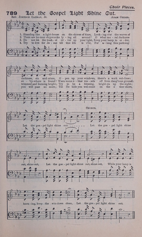 Celestial Songs: a collection of 900 choice hymns and choruses, selected for all kinds of Christian Getherings, Evangelistic Word, Solo Singers, Choirs, and the Home Circle page 697