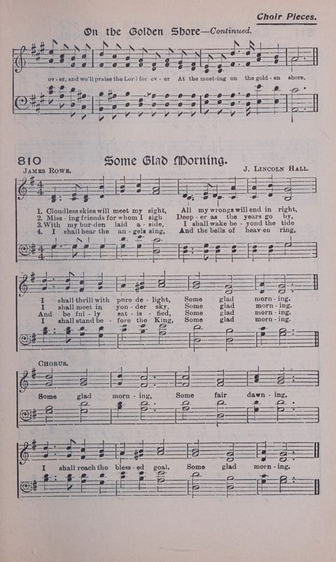 Celestial Songs: a collection of 900 choice hymns and choruses, selected for all kinds of Christian Getherings, Evangelistic Word, Solo Singers, Choirs, and the Home Circle page 721