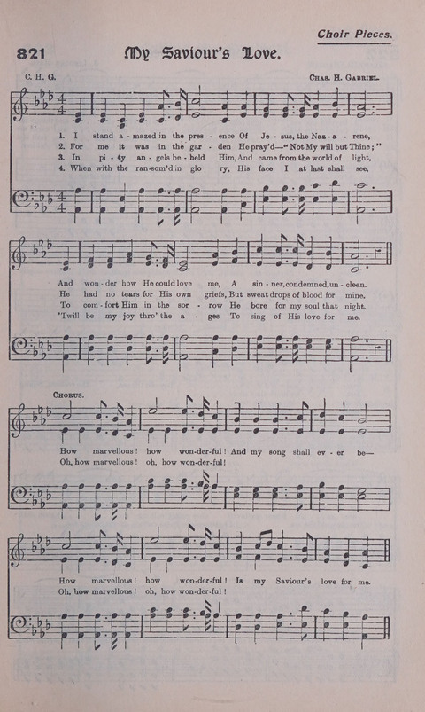 Celestial Songs: a collection of 900 choice hymns and choruses, selected for all kinds of Christian Getherings, Evangelistic Word, Solo Singers, Choirs, and the Home Circle page 733