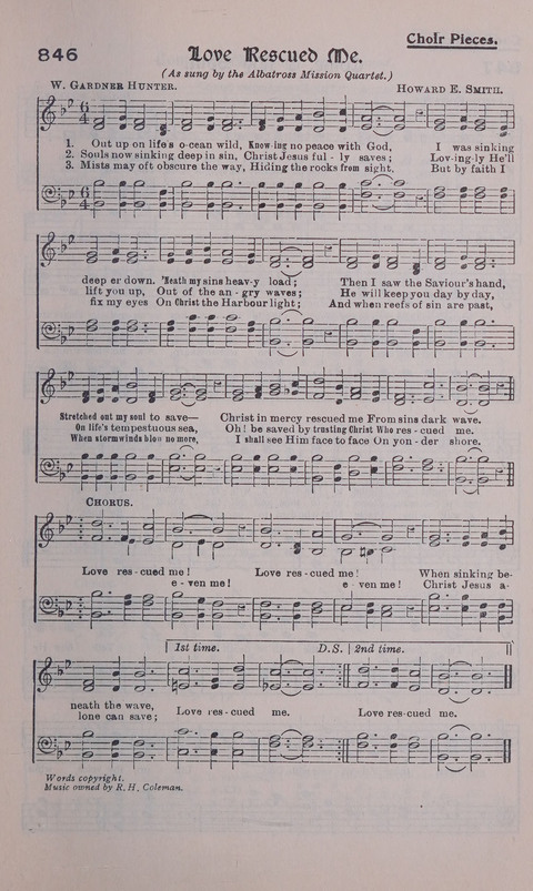 Celestial Songs: a collection of 900 choice hymns and choruses, selected for all kinds of Christian Getherings, Evangelistic Word, Solo Singers, Choirs, and the Home Circle page 765