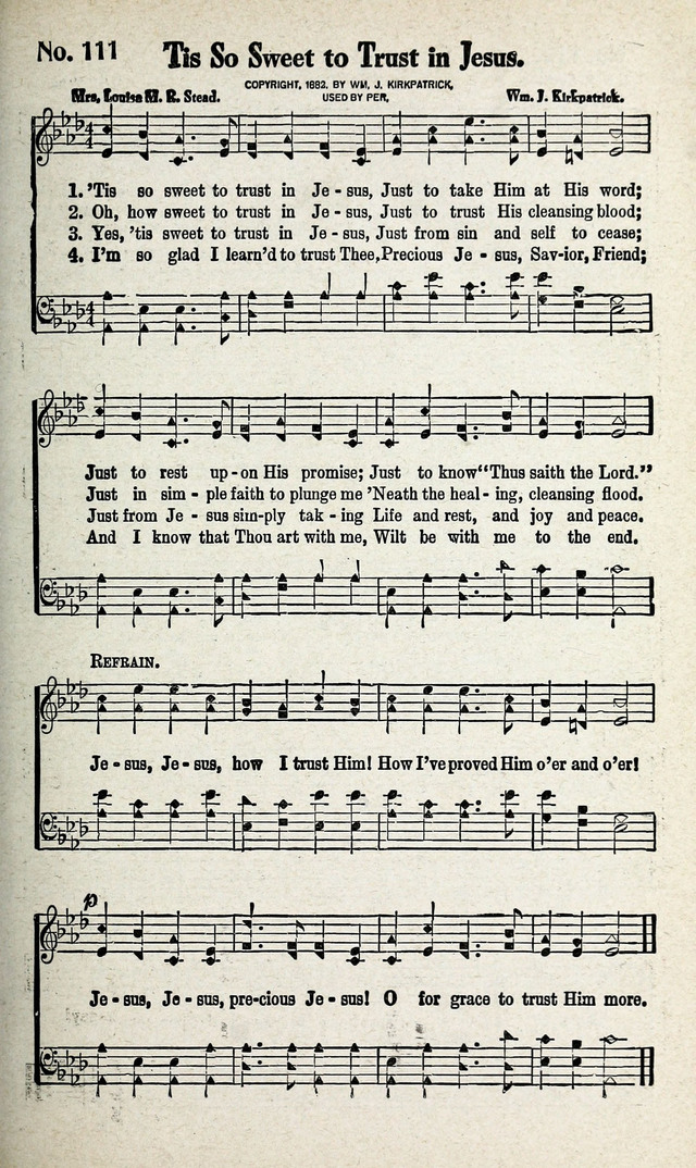 Calvary Songs: A Choice Collection of Gospel Songs, both Old and New page 112