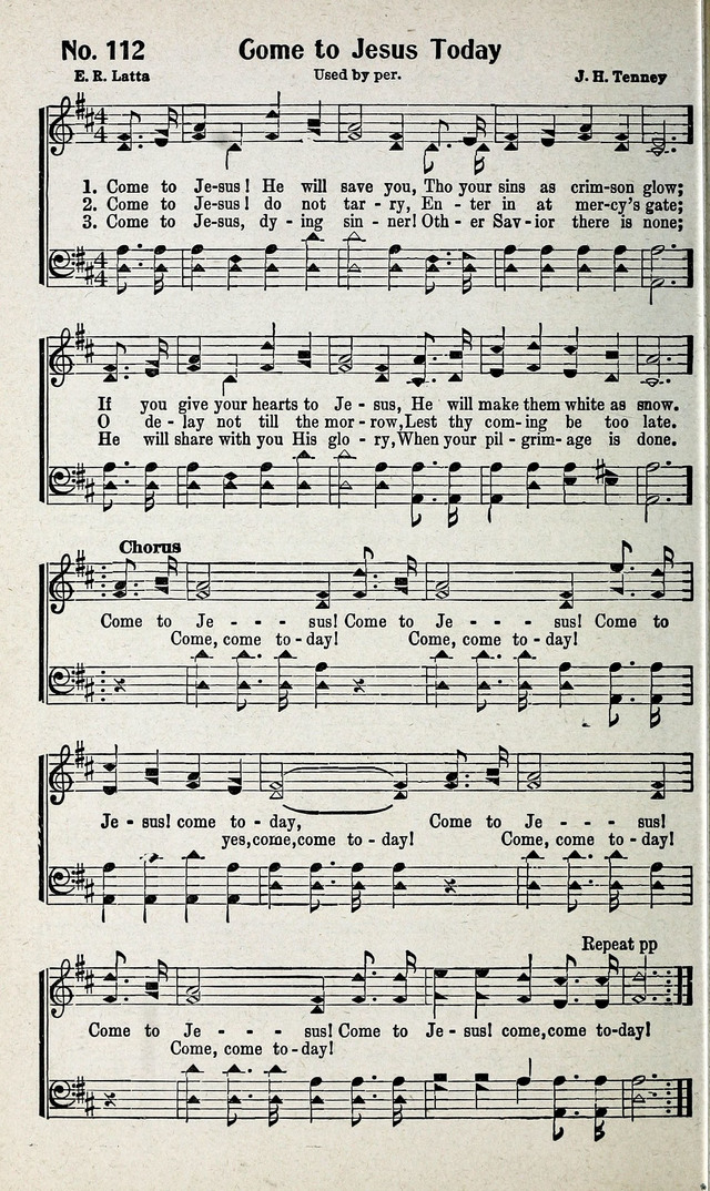 Calvary Songs: A Choice Collection of Gospel Songs, both Old and New page 113