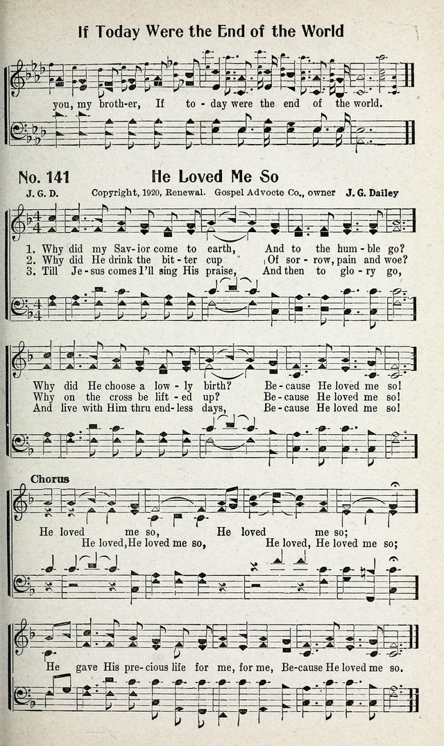 Calvary Songs: A Choice Collection of Gospel Songs, both Old and New page 142