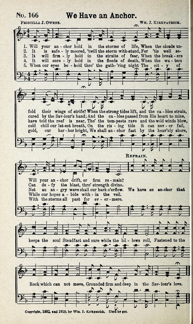 Calvary Songs: A Choice Collection of Gospel Songs, both Old and New page 167