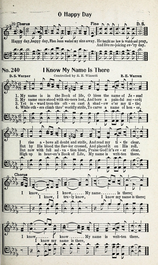 Calvary Songs: A Choice Collection of Gospel Songs, both Old and New page 242