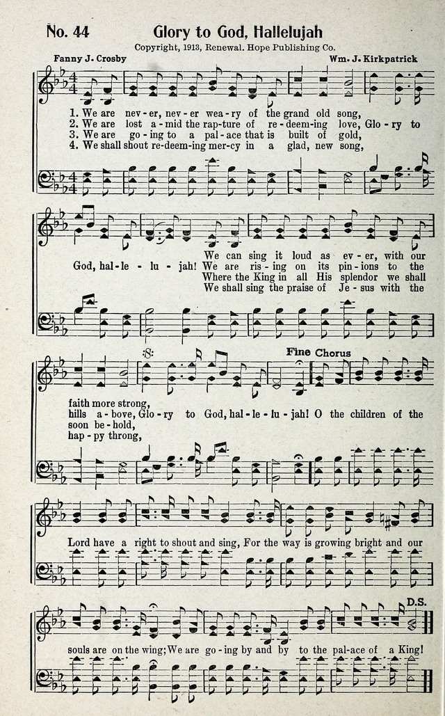 Calvary Songs: A Choice Collection of Gospel Songs, both Old and New page 45