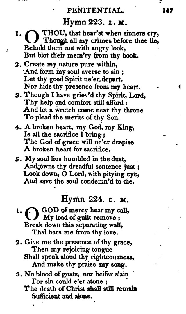 A Choice Selection of Evangelical Hymns, from various authors: for the use of the English Evangelical Lutheran Church in New York page 167