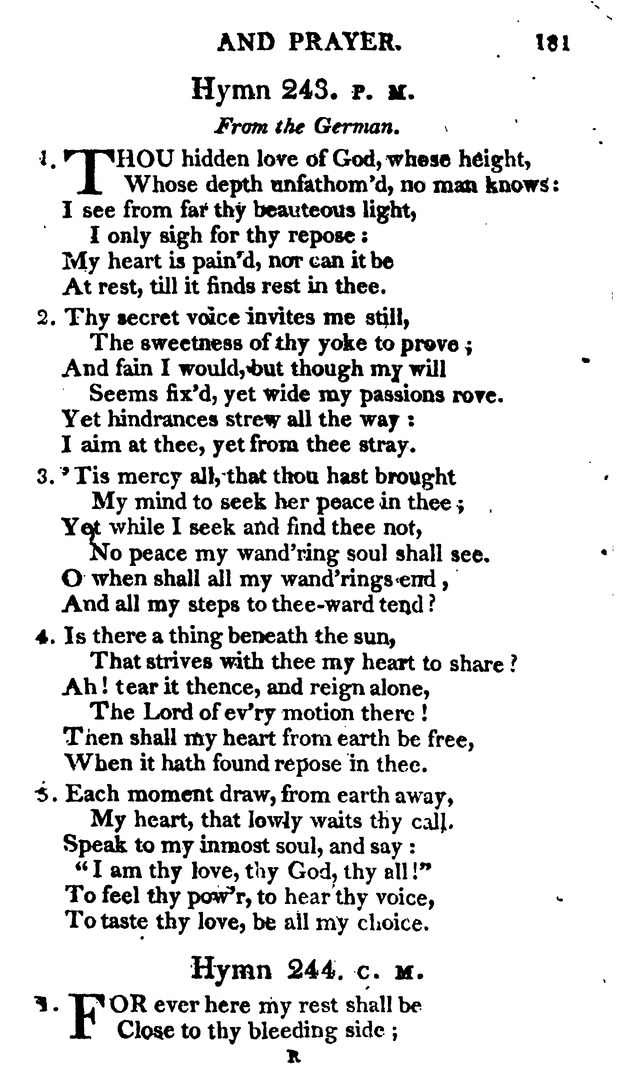 A Choice Selection of Evangelical Hymns, from various authors: for the use of the English Evangelical Lutheran Church in New York page 181