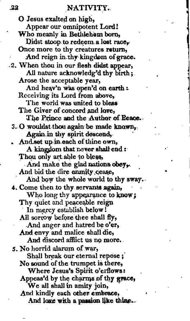 A Choice Selection of Evangelical Hymns, from various authors: for the use of the English Evangelical Lutheran Church in New York page 22