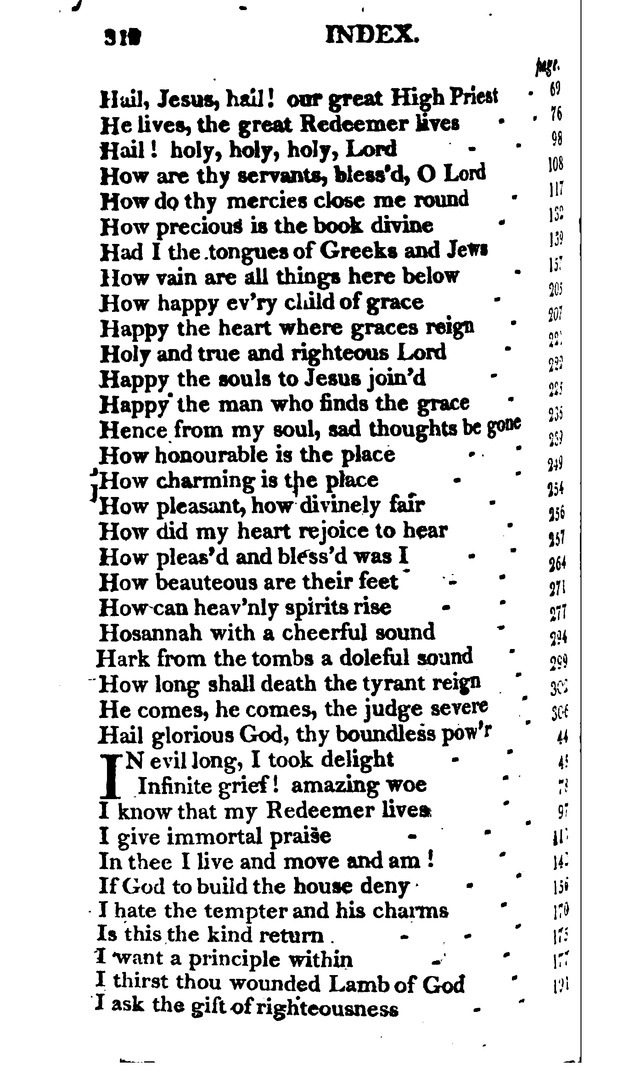 A Choice Selection of Evangelical Hymns, from various authors: for the use of the English Evangelical Lutheran Church in New York page 310