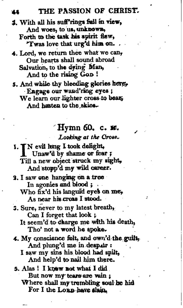 A Choice Selection of Evangelical Hymns, from various authors: for the use of the English Evangelical Lutheran Church in New York page 44