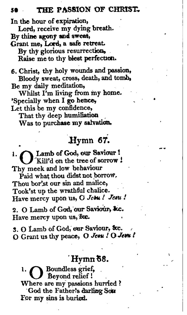 A Choice Selection of Evangelical Hymns, from various authors: for the use of the English Evangelical Lutheran Church in New York page 50