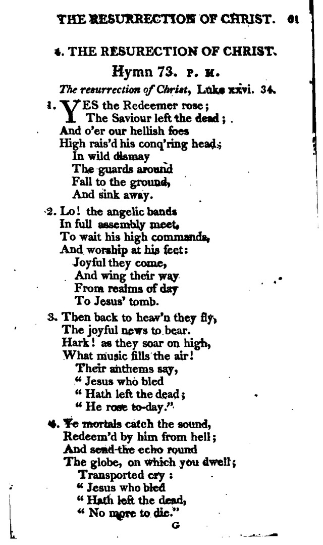 A Choice Selection of Evangelical Hymns, from various authors: for the use of the English Evangelical Lutheran Church in New York page 61