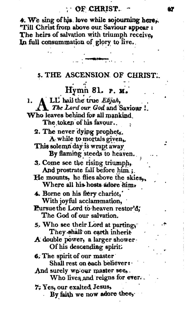 A Choice Selection of Evangelical Hymns, from various authors: for the use of the English Evangelical Lutheran Church in New York page 67