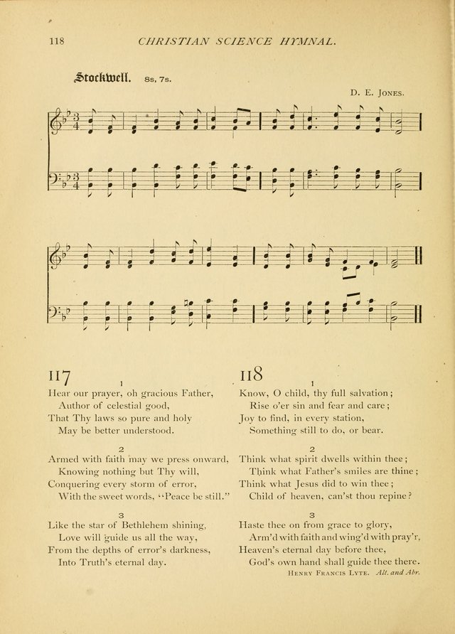 Christian Science Hymnal: a selection of spiritual songs page 118