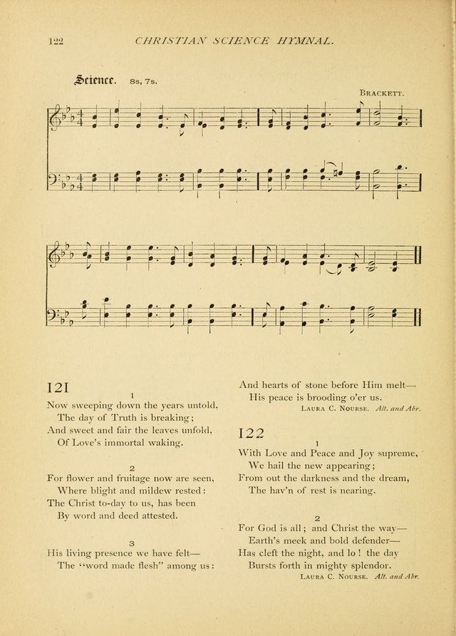 Christian Science Hymnal: a selection of spiritual songs page 122