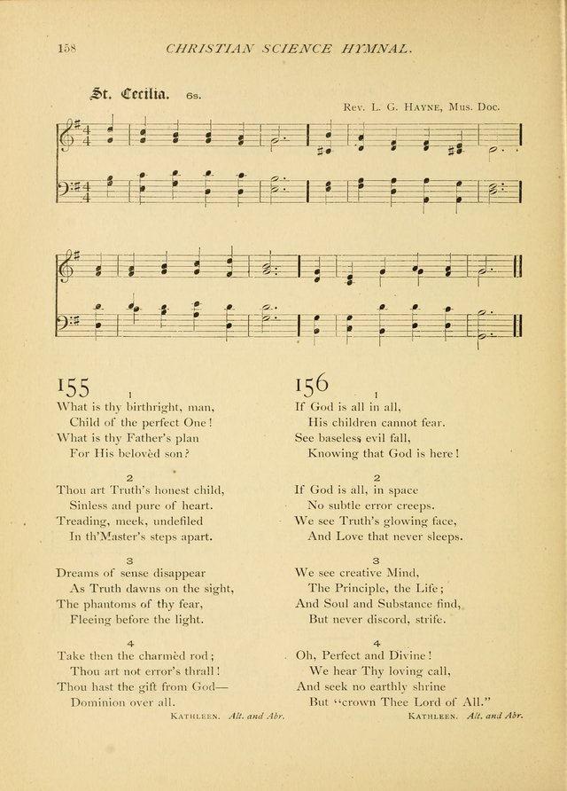 Christian Science Hymnal: a selection of spiritual songs page 158