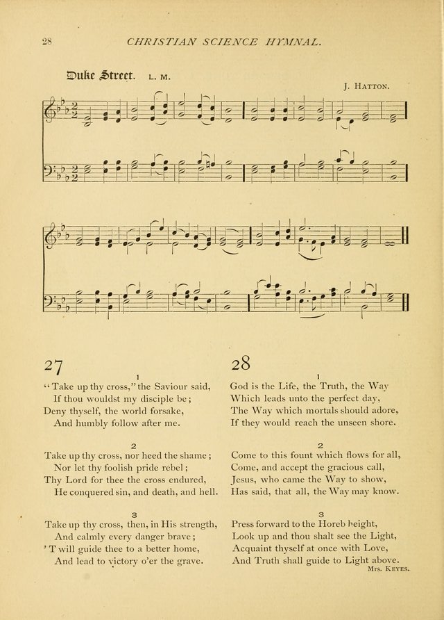 Christian Science Hymnal: a selection of spiritual songs page 28