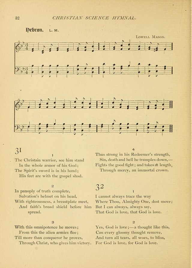 Christian Science Hymnal: a selection of spiritual songs page 32