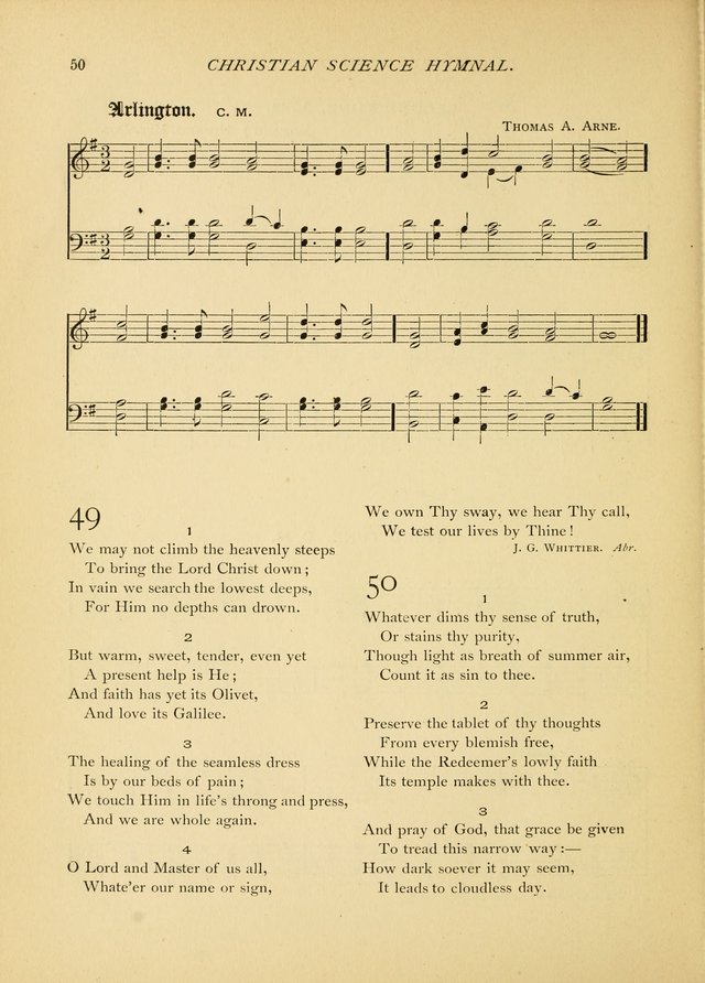 Christian Science Hymnal: a selection of spiritual songs page 50