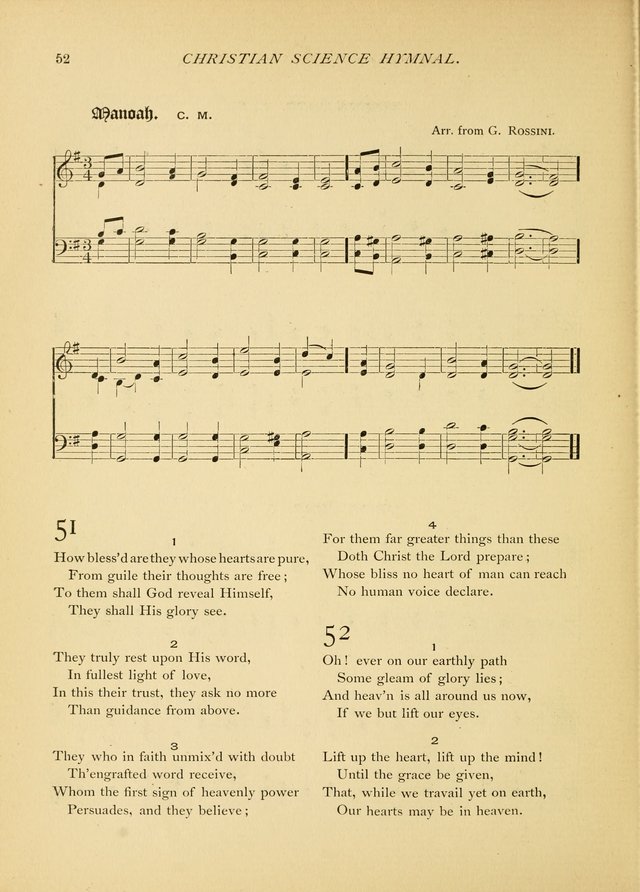 Christian Science Hymnal: a selection of spiritual songs page 52