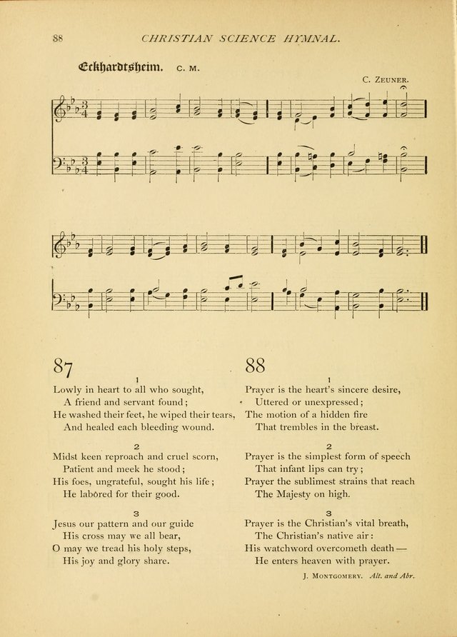 Christian Science Hymnal: a selection of spiritual songs page 88