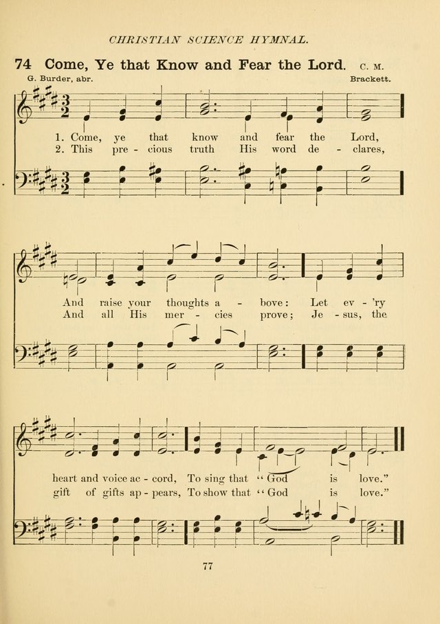 Christian Science Hymnal page 86