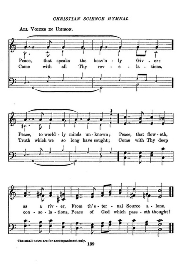 Christian Science Hymnal page 139