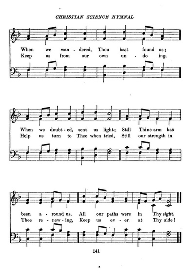 Christian Science Hymnal page 141