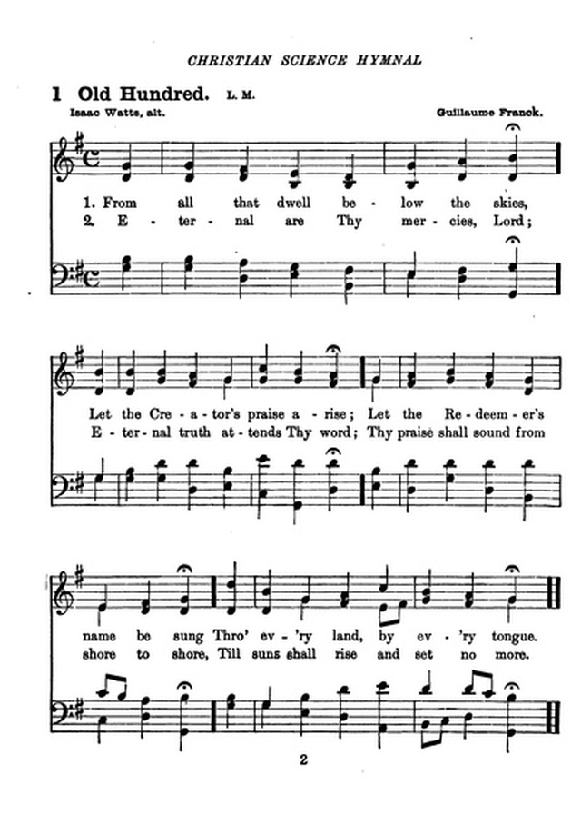 Christian Science Hymnal page 2