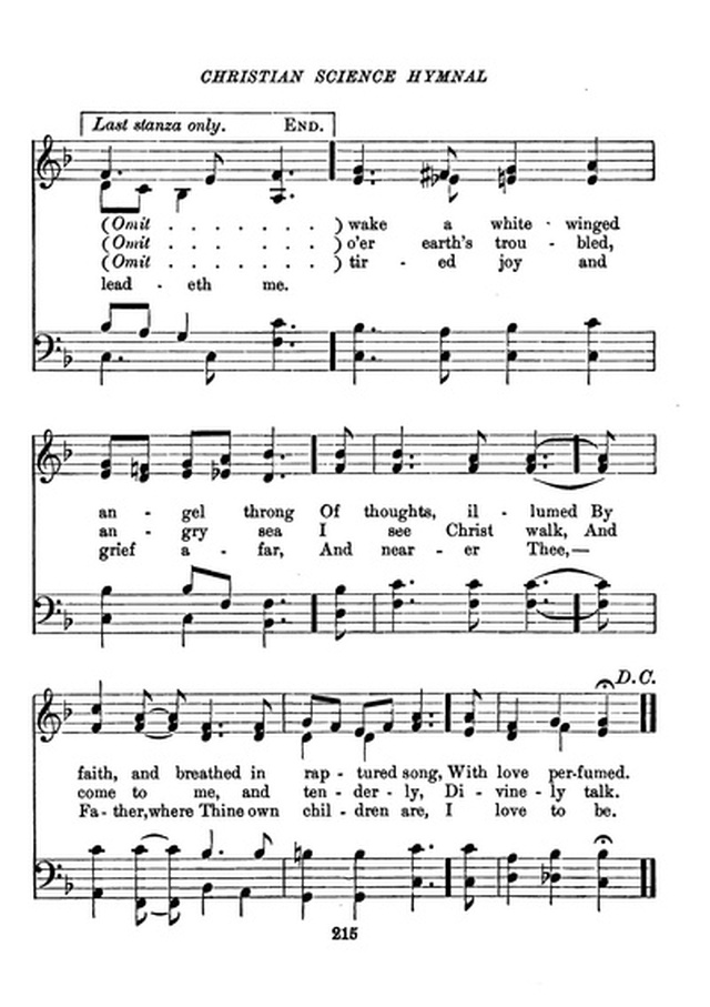 Christian Science Hymnal page 215