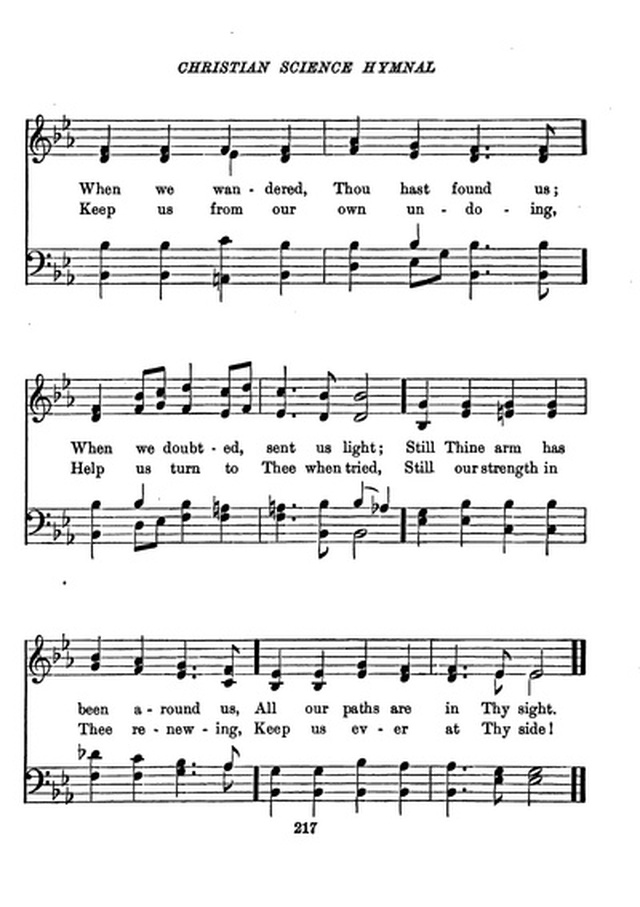 Christian Science Hymnal page 217