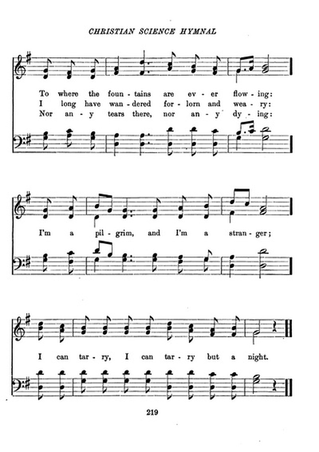 Christian Science Hymnal page 219