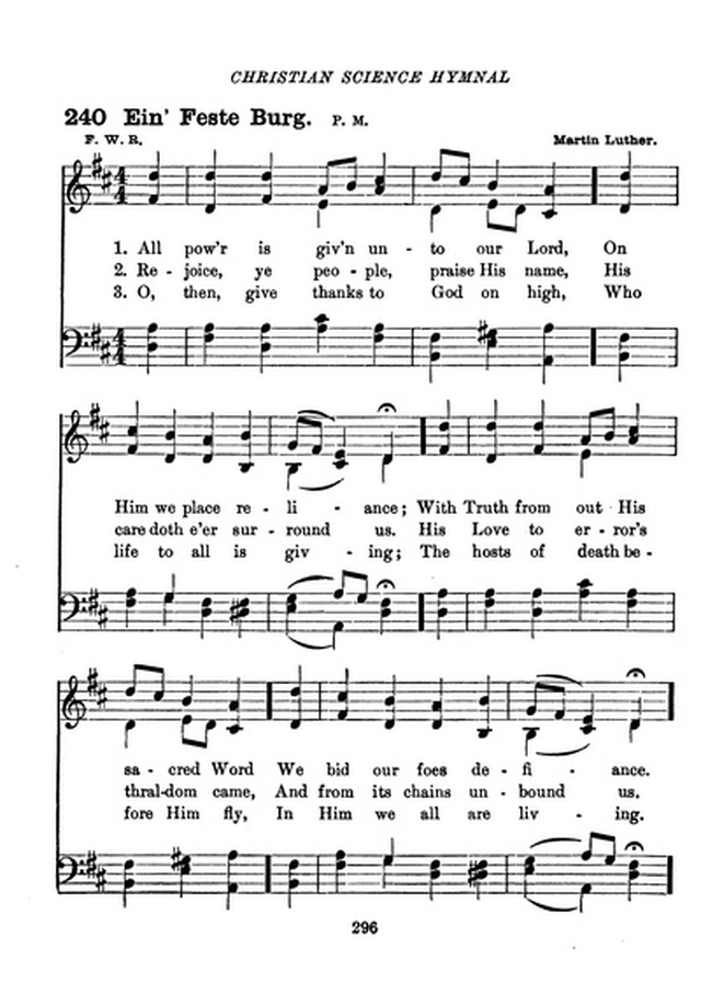 Christian Science Hymnal page 296