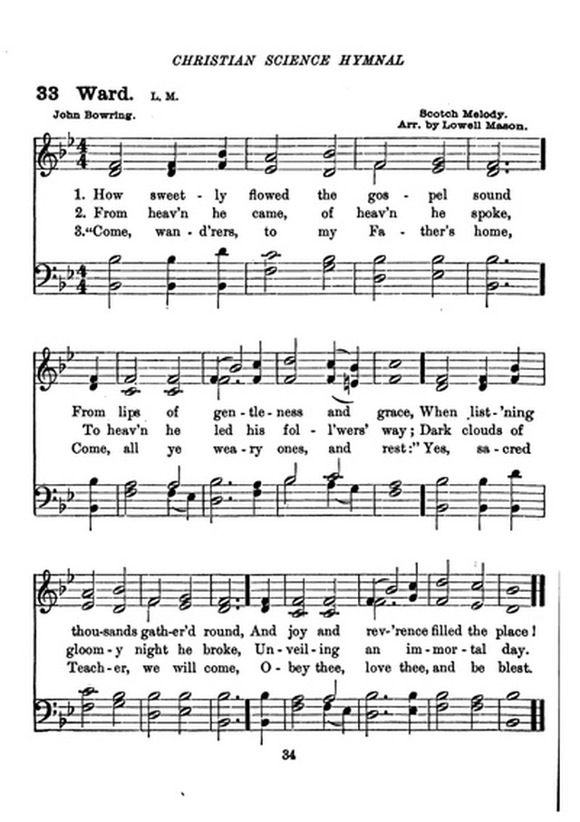 Christian Science Hymnal page 34