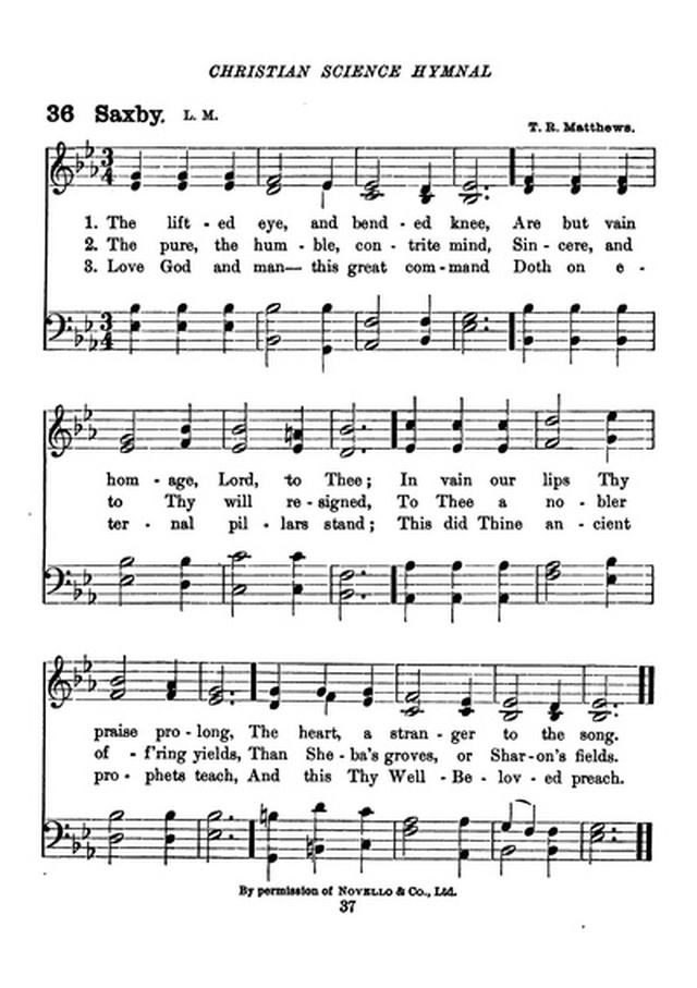 Christian Science Hymnal page 37