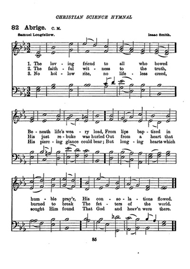 Christian Science Hymnal page 85