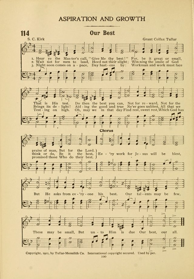 The Church School Hymnal page 100