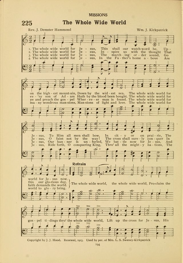 The Church School Hymnal page 194