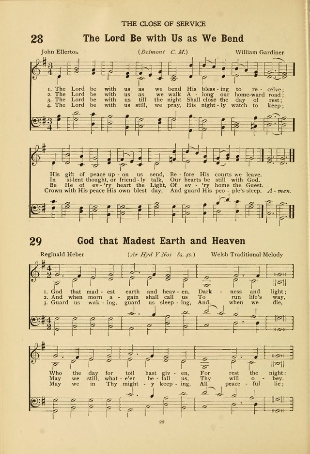 The Church School Hymnal page 22