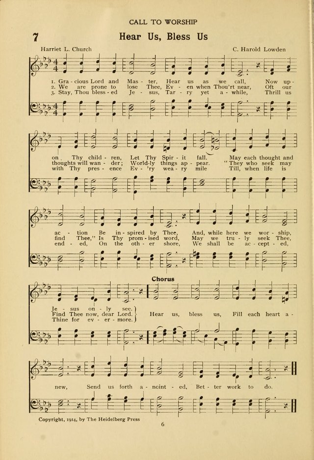 The Church School Hymnal page 6