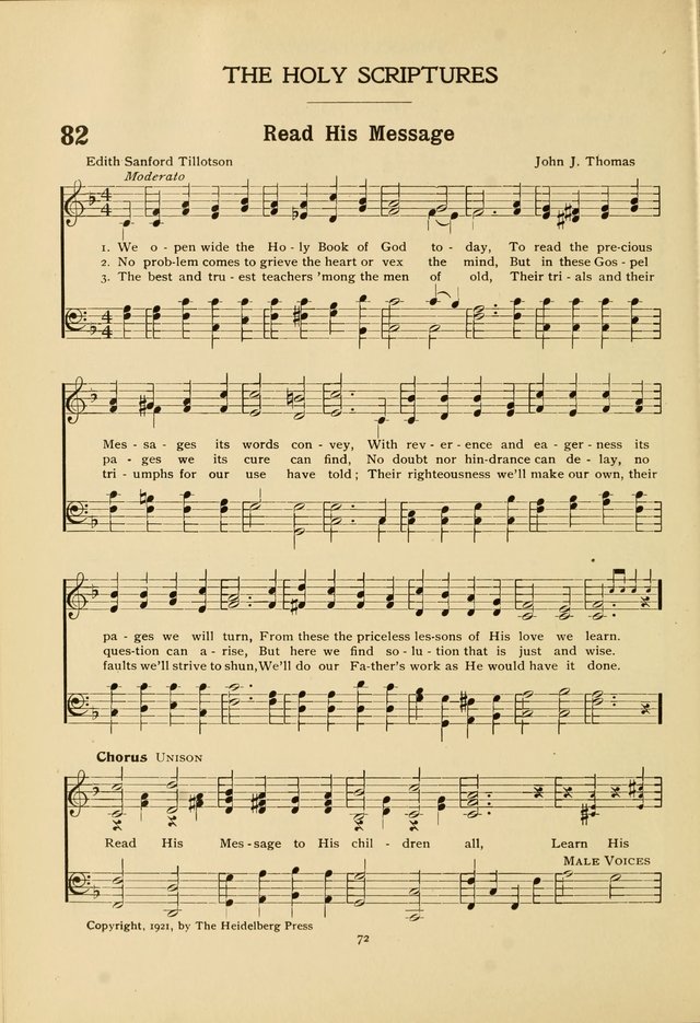 The Church School Hymnal page 72