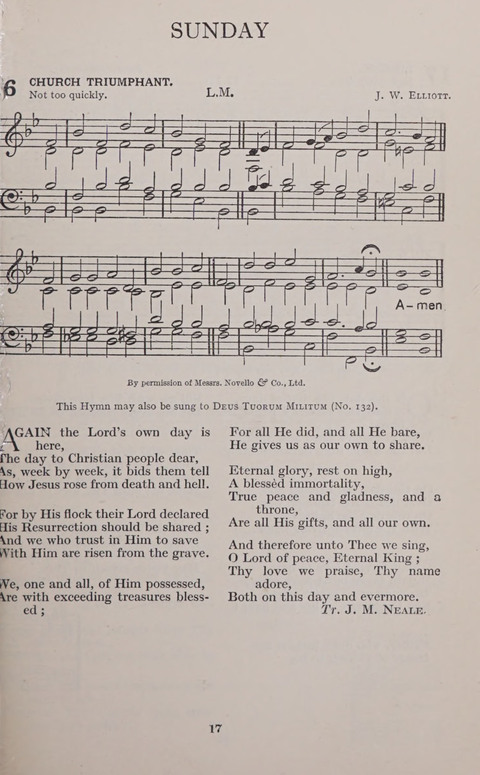 The Church and School Hymnal page 17