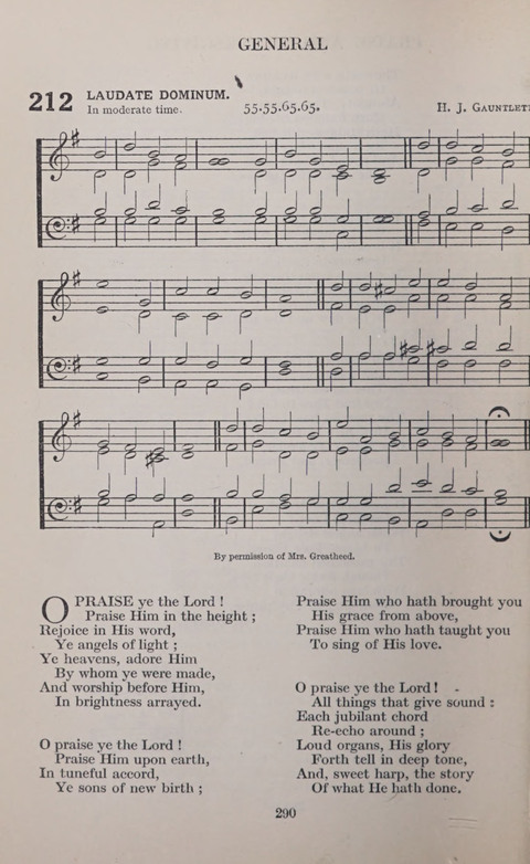 The Church and School Hymnal page 290