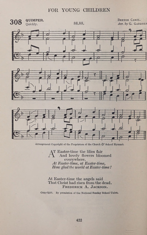 The Church and School Hymnal page 422