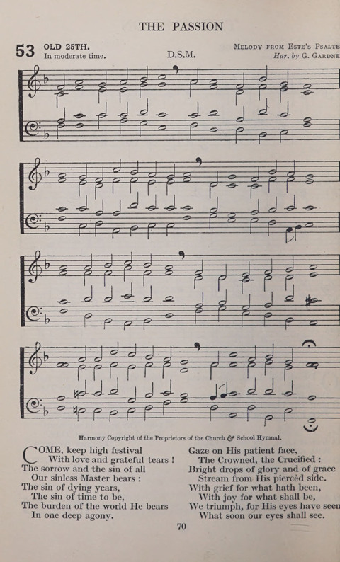 The Church and School Hymnal page 70