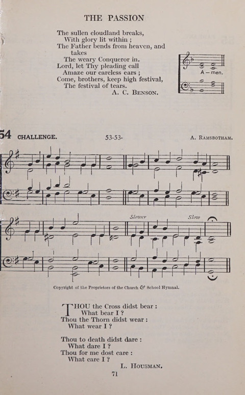 The Church and School Hymnal page 71