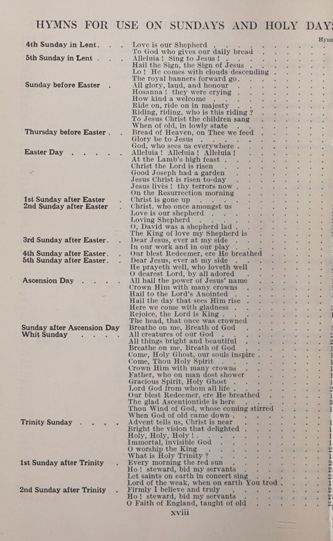 The Church and School Hymnal page xxiii